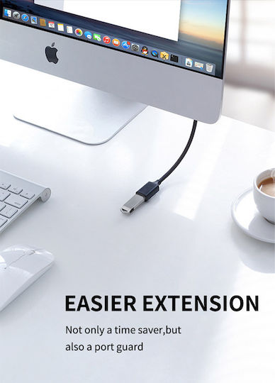 Cabletime USB 3.0 Кабел USB-A мъжки - USB-A женски Черен 1m CT-C160-U3-AMAFN