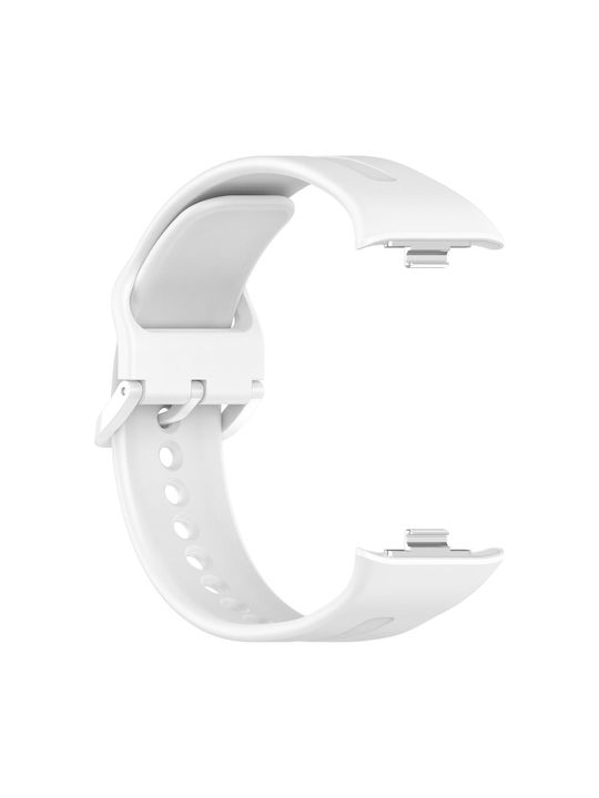 Xiaomi Band 10 Pro Redmi Watch 6 5 Monochrome Vertical Striped Silicone Buckle White Xiaomi Band 10 Pro Redmi Watch 6 5 Monochrome Vertical Striped Silicone Buckle White