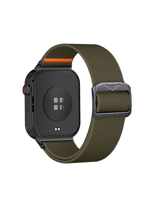 Xiaomi Band 10 Pro Redmi Watch 6 5 Bull Bead Buckle Elastic Nylon Watch Band Army Green Xiaomi Band 10 Pro Redmi Watch 6 5 Bull Bead Buckle Elastic Nylon Watch Band Army Green