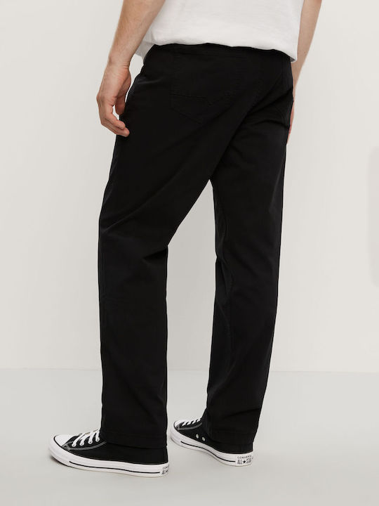 Kais 264 Мъжки Панталон Джинс Regular Tapered Fit Черен