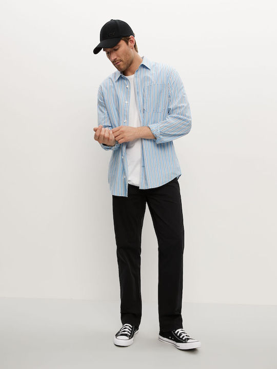 Kais 264 Мъжки Панталон Джинс Regular Tapered Fit Черен