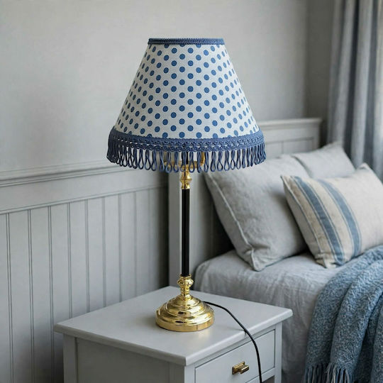 Table Lamp for E27 Fitting with Blue Shade