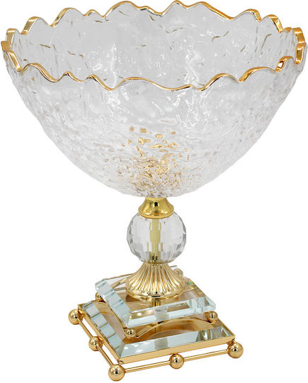 Keskor Decorative Vase Glass Gold Dimensions 24xH27cm