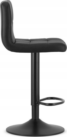 Prot Bar Stools with Backrest & Adjustable Height Black 2 Pieces 50x43x52 cm