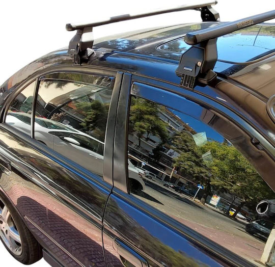 Menabo Metallic Car Roof Bars for Honda Accord 1998-2003 Set with Roof Rack Legs and Lock Black