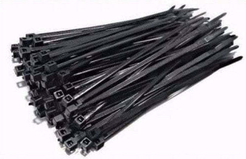 Qoltec Plastic Cable Ties 120mmx2.5mm in Black Colour (100pcs)