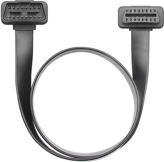 Techstar Cablu Prelungitor Obd2 16 Pin Femelă-Mascul 60 Cm Panglică Plat J1962 Tip A 12v Pass-through Direct 1:1