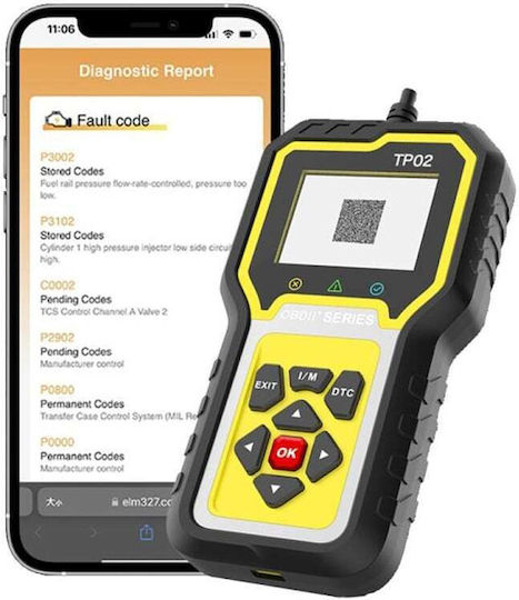 Techstar Tp02 Auto Diagnostic Tester Complete Obd2 System – Full Car Diagnosis Oil Reset Read Clear Dtc Live Data Information