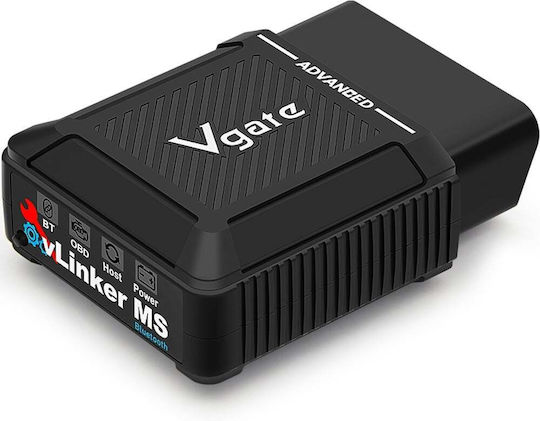 Vgate Vlinker Ms Bluetooth Obd2 – Professional Car Diagnostic Adapter Compatible Ios Android Windows Supports Forscan Bimmercode Ecu Programming