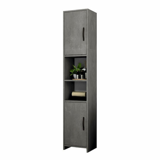 Megapap Vero Στήλη Μπάνιου Δαπέδου Μ35xΒ29.6xΥ180cm Γκρι