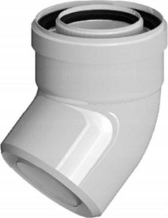 Ricom Omokentros Agkonas Kaminadas Pp-al 45° Dn60/100 Lefites Sypknotosis