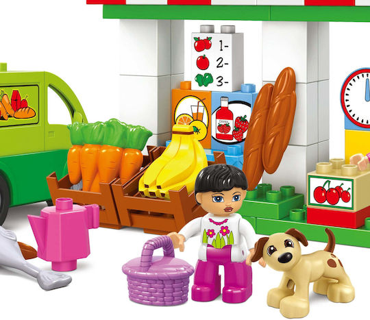 Bounn Cuburi de construit educative Super Market pentru 3+ ani 68 buc