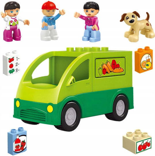 Bounn Cuburi de construit educative Super Market pentru 3+ ani 68 buc