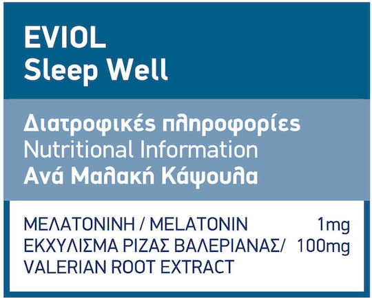 EVIOL Sleep Well Supliment pentru Somn 30 capsule moi