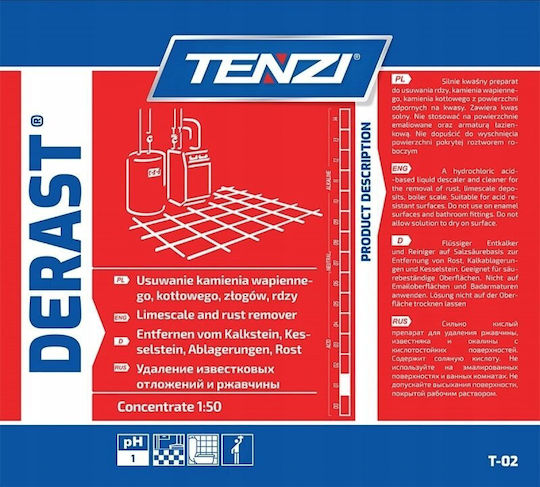 Tenzi Flüssiges Rost-Reinigungsmittel für Porzellan Böden & Kunststoff 10lt