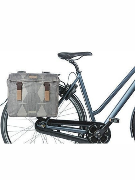 Basil Double Bicycle Rack Bag Brown