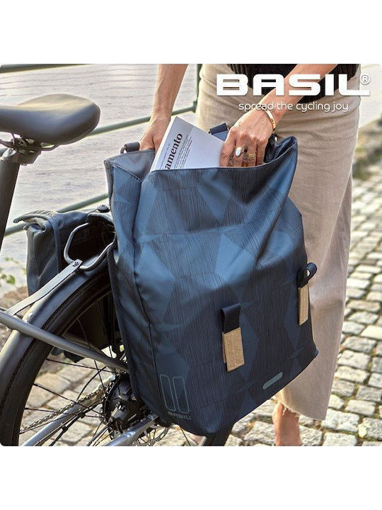 Basil Double Bicycle Rack Bag Brown