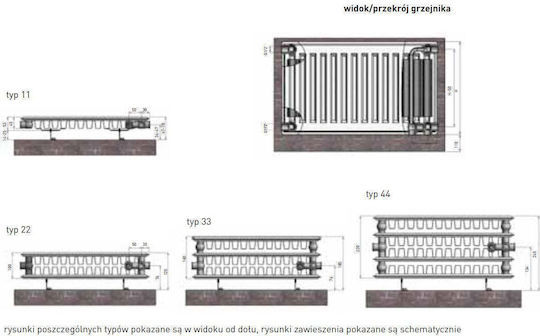 Termolux Heizkörper Panel Monostil 11/600/500 315,62 kcal/h