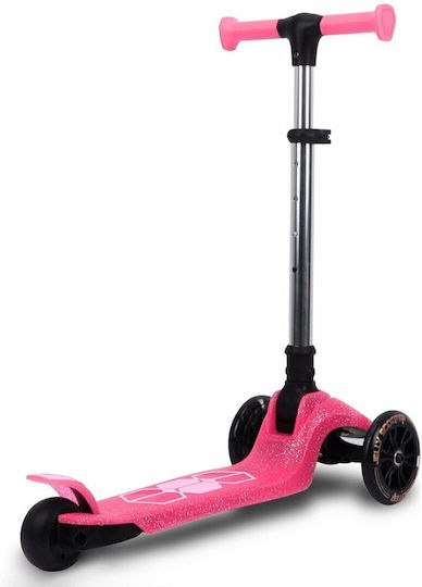 Milly Mally Kids Foldable Jelly 3-Wheel Scooter with LED Lighting for 3+ Years Pink