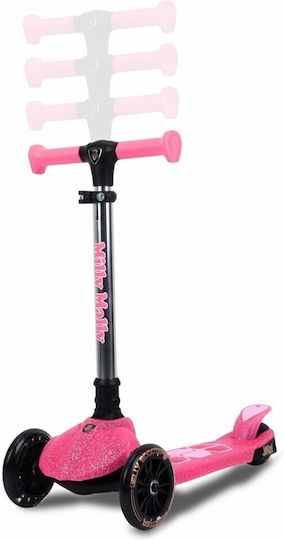 Milly Mally Kids Foldable Jelly 3-Wheel Scooter with LED Lighting for 3+ Years Pink