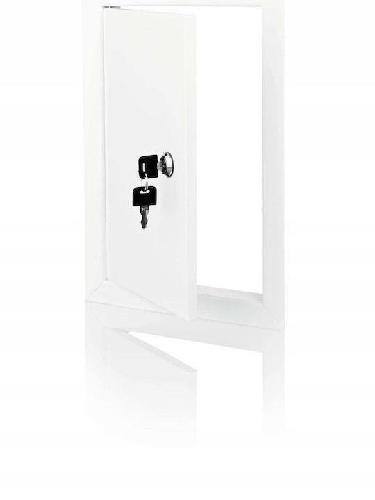 Ventika Țeavă De Șemineu Cutie Poștală Metalică În Culoare Albă 53.65x53.65cm