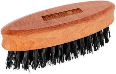 Remos Beard Care Brush 100% Vegan Plant Bristles Ergonomic Wooden Handle Styling Detangling Beard