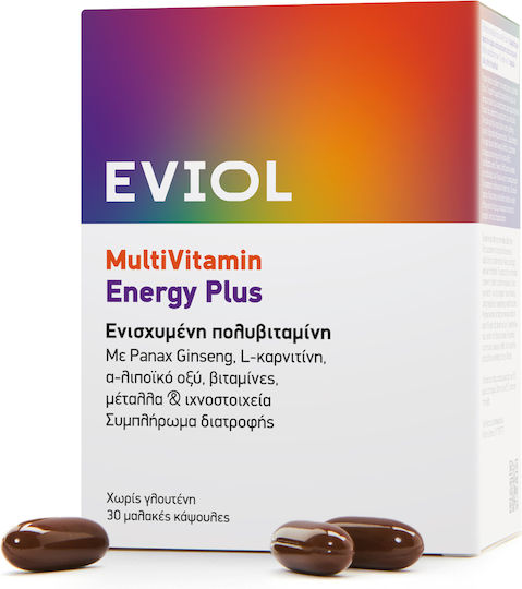 EVIOL MultiVitamin Energie Plus Multivitamine für Energie 30 Weiche Kapseln