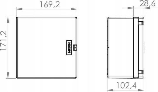 ELS Elektrotechnika Wall Mounted Electrical Fuse Box 1 Row 4 Elements