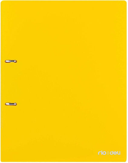 Deli Arc Ring Binders 4/30 for A4 Paper Yellow 1 Piece