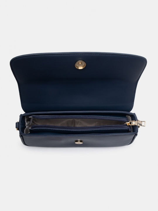 Fabric Women's Shoulder Bag Navy Blue