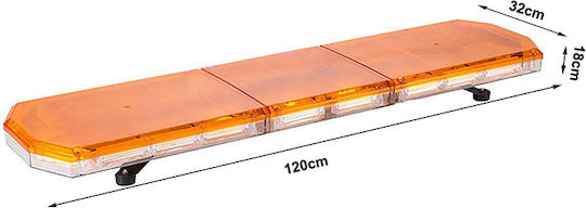 LED предупредителна светлинна лента 120 см 12-24 V кехлибарена