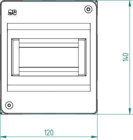 Elektro Plast Electrical Fuse Box Wall Mounted, 1 Row, 5 Elements P120xH140xD66mm