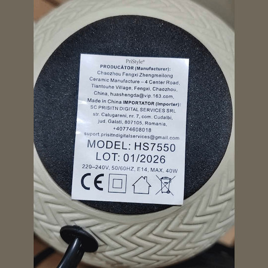Lămpi de Masă din Material Textil pentru Bază de Bec E14 cu Abajur Alb și Bază Albă Lămpi de Masă din Material Textil pentru Bază de Bec E14 cu Abajur Alb și Bază Albă