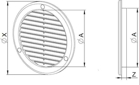 Awenta Square Vent Louver with Sieve