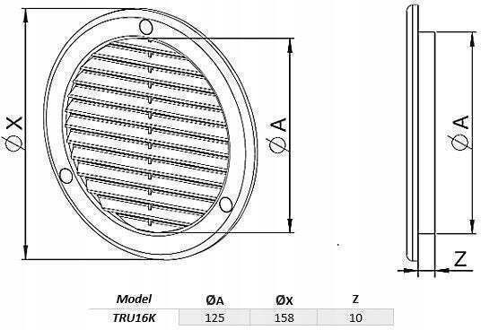 Awenta Square Vent Louver with Sieve