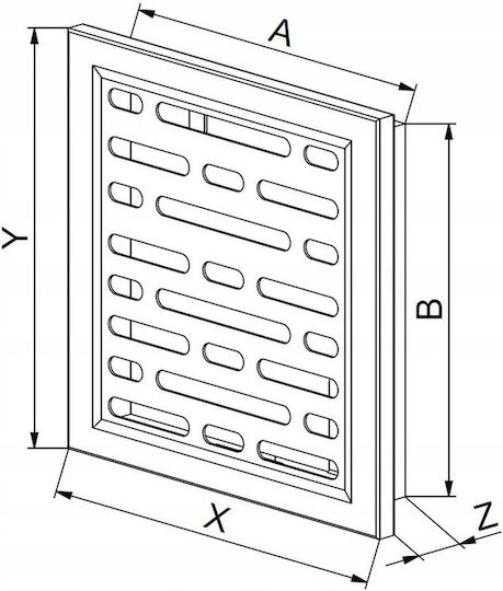 Awenta Lüftungsgitter Quadratisches