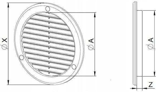 Awenta Square Vent Louver with Sieve
