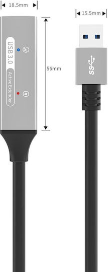 PremiumCord USB 3.2 Kabel USB-A-Stecker - USB-A-Buchse Schwarz 5m