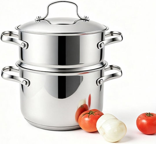 Swiss Haus Stainless Steel Shallow Steamer Pot 4lt / 18cm