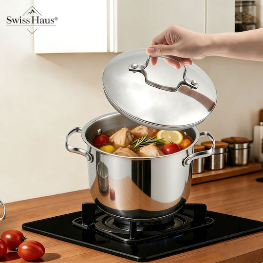 Swiss Haus Stainless Steel Shallow Steamer Pot 4lt / 18cm