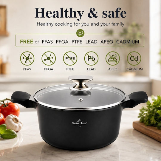 Swiss Haus Shallow Steamer Pot 4lt / 24cm