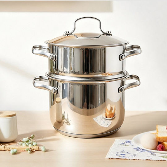 Swiss Haus Stainless Steel Shallow Steamer Pot 6lt / 20cm
