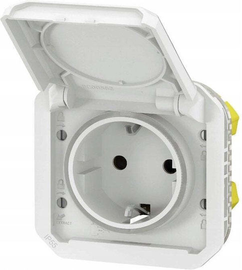 Legrand Plexo Single External Power Socket with Automatic Terminals White