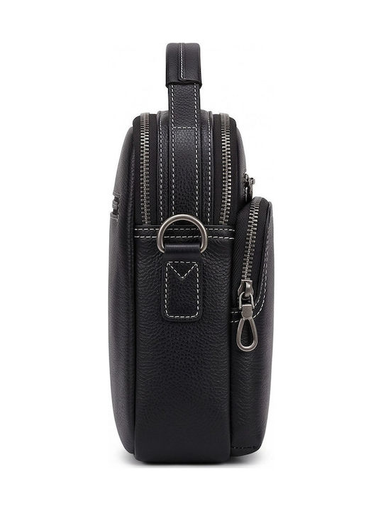 Herren Schulter / Crossbody Tasche Schwarz