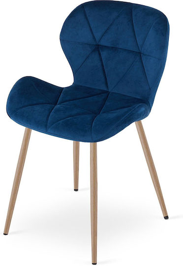 Mango Καρέκλες Τραπεζαρίας Βελούδινες Navy Velvet 2τμχ 61x52x41εκ.