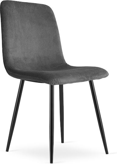 Rift Dining Chairs Made of Polypropylene Gray Corduroy 2 Pieces Rift Dining Chairs Made of Polypropylene Gray Corduroy 2 Pieces