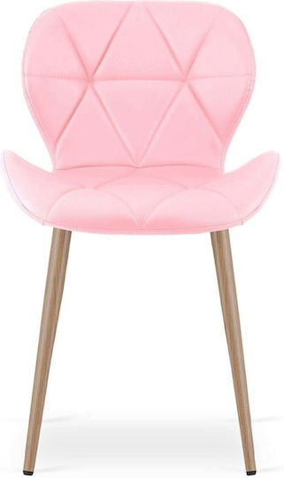 Mango Ess- und Küchenstühle mit Künstliches Leder Rosa 52x47x46cm