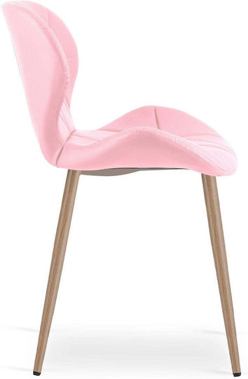Mango Ess- und Küchenstühle mit Künstliches Leder Rosa 52x47x46cm