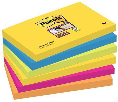 Post-it Sticky Memo Pads Cube 90 Sheets 12.7x7.6cm Set 6pcs