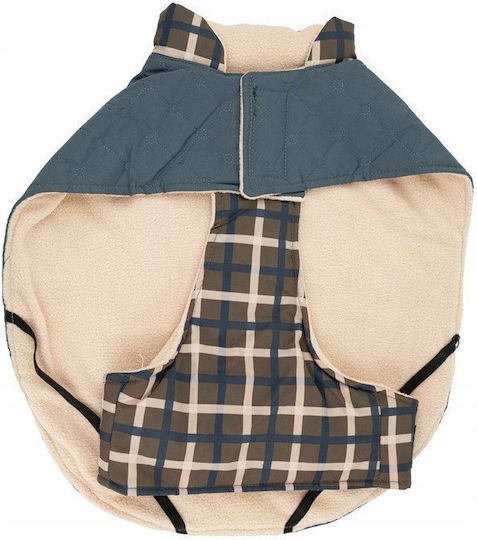 Lalazoo Μπουφάν Σκύλου Fleece / Αντιανεμικό Μπλε 4XL με Μήκος Ράχης 65 εκ.